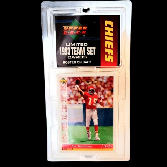 1993 KC Chiefs Upper D.E.C.K. Limited Team Card Set-Joe Montana–Derrick Thomas - Picture 1 of 7